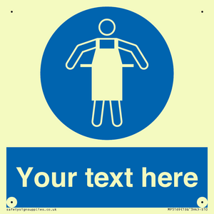 Custom Protective Apron Required Sign